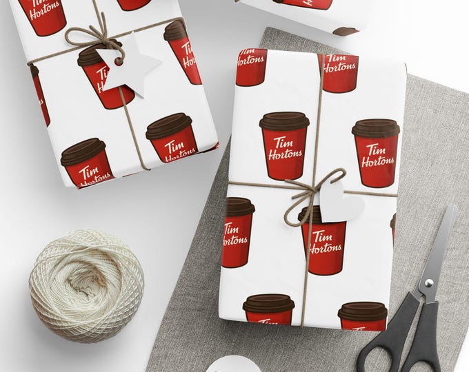 Tim Horton's Coffee Cup Wrapping Paper: Coffee Lover Gift Wrap