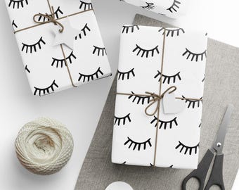 Feminist Eyelashes Gift Wrap: Women's Empowerment Gloss Paper