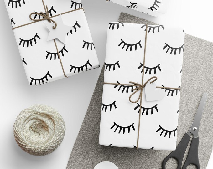 Feminist Gift Wrap, Women's Empowerment, Feminist Wrapping Paper, Female Empowerment Gift Wrap, Girl Power Gift Wrap, Eyelashes Gift Wrap