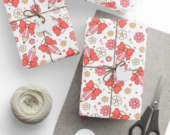 Teacher Appreciation Gift Wrap - Wrapping Papers, School Teacher Gift Wrap, End of School Year, Classroom Decor, Teacher Gift Packaging,