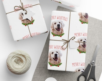 Personalized Pet Photo Christmas Wrapping Paper Roll