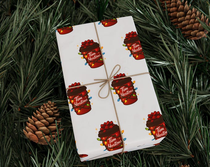 Christmas Tim Hortons Coffee Lover Wrapping Paper