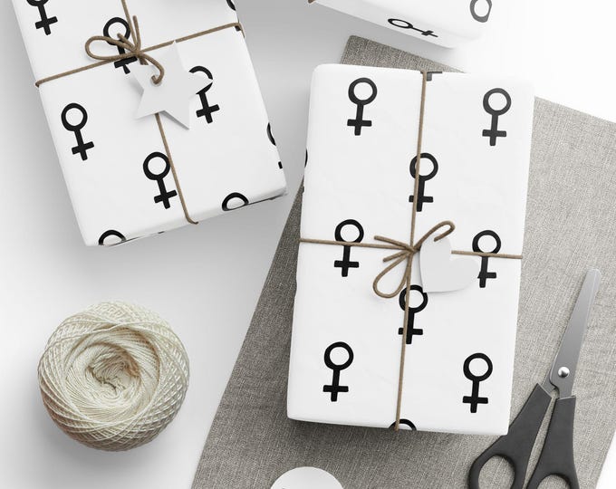Feminine Symbol, Women's Empowerment, Feminist Wrapping Paper, Feminist Gift Wrap, Feminine Power Gift Wrap, Wrapping Paper Roll