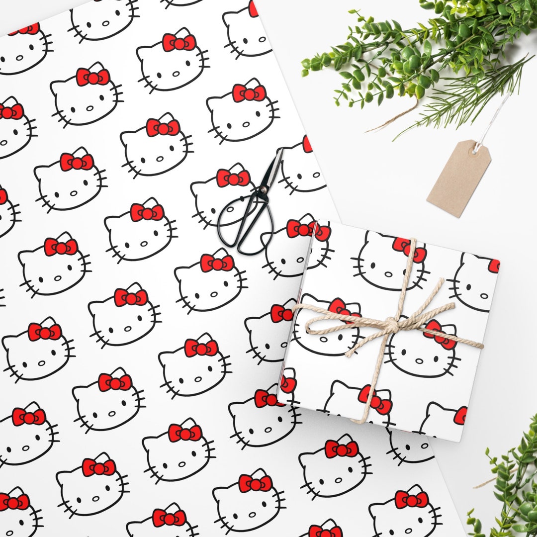 Hello Kitty Wrapping Paper Roll, Birthday Gift Wrap, Hello Kitty Gift ...
