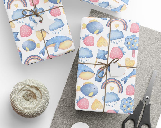Baby Shower Gift Wrap, Newborn Baby Gift Wrap, Baby Gift Wrap, Baby Boy Gift Wrap, Baby Girl Gift Wrap, Baby Shower Wrapping Paper