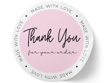 Customizable Round Sticker Label Rolls, VIP Business Label Stickers, Thank you Stickers, Thank you Labels, Small Business Stickers