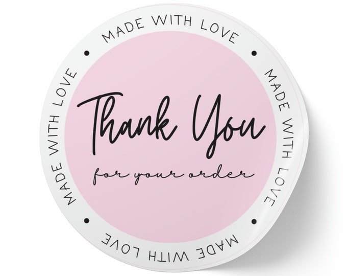 Customizable Round Sticker Label Rolls, VIP Business Label Stickers, Thank you Stickers, Thank you Labels, Small Business Stickers