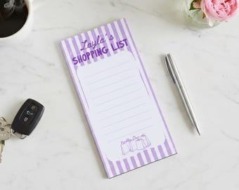 Personalized Magnetic Notepad, Custom Grocery List Pad, Fridge Shopping List