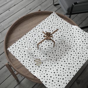 Black Stars Gloss Wrapping Paper, 90 GSM image 3
