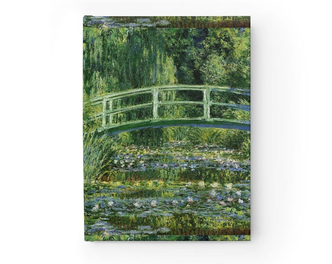 Claude Monet Hardcover Journal, 128 Blank pages, Full wraparound print, Art Sketch book, Doodle Journal