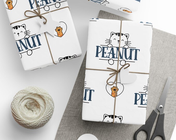 Kitty Wrapping Paper, Kitty Gift Wrap, Cute Cat Lover Gift Wrap, Cat Themed Party Supplies, Animal Wrapping Paper, Decorative Gift Wrap