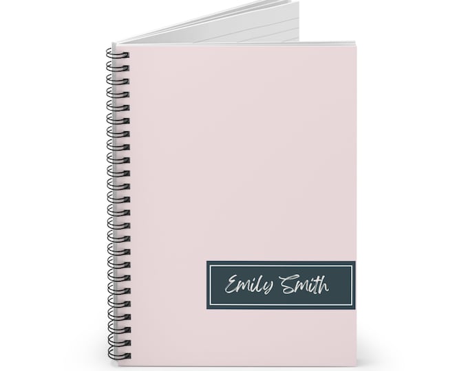 Personalized Spiral Notebook, Ruled Line, Spiral Journal, Custom Name Notebook, Personalized Gift, Stationery Gifts