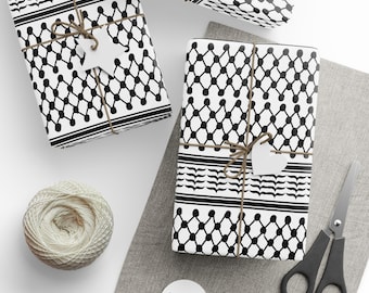 Palestinian Keffiyeh Wrapping Paper: Cultural Gift Wrap