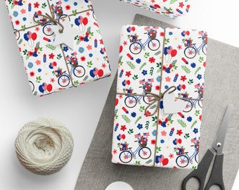 4th of July Celebration Wrapping Paper, July 4th Gift Wrap, Independence Day Gift Wrap, 4th of July Gift Wrap, Wrapping Paper Roll