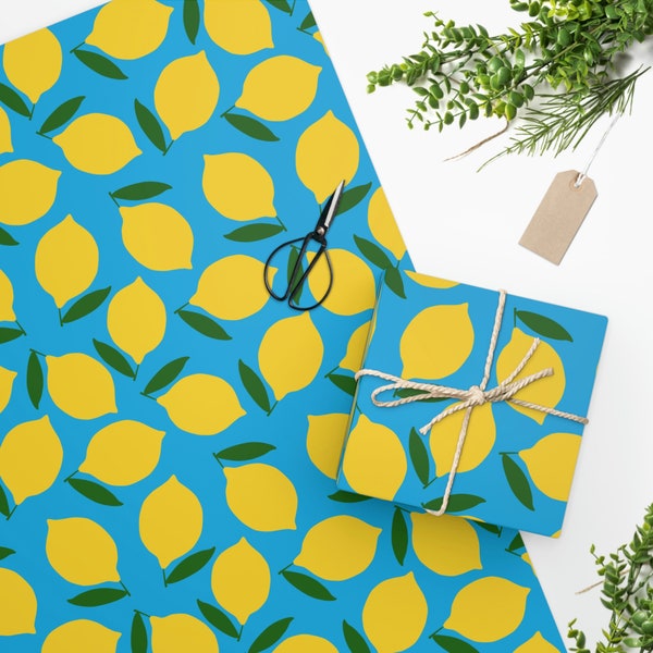 Lemon Wrapping Paper Roll Etsy