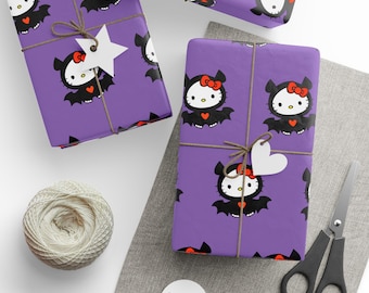 Halloween Hello Kitty Vampire Purple Gift Wrapping Paper