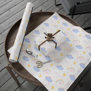 Rainbow Baby Gift Wrap, Newborn Gift Wrap, 90gsm Art Paper image 4