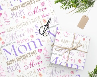 Mother's Day Personalized Wrapping Paper, Custom Gift Wrap, Mom Gift Wrap, Mommy Gift Wrap, Grandma Gift Wrap, Nana Gift Wrap