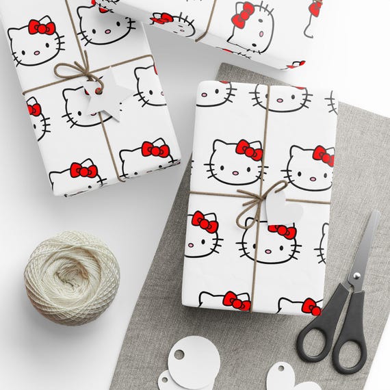 Hello Kitty Wrapping Paper Roll: Birthday Gift Wrap