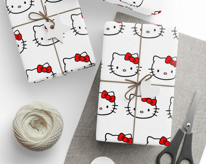 Hello Kitty Wrapping Paper Roll: Birthday Gift Wrap