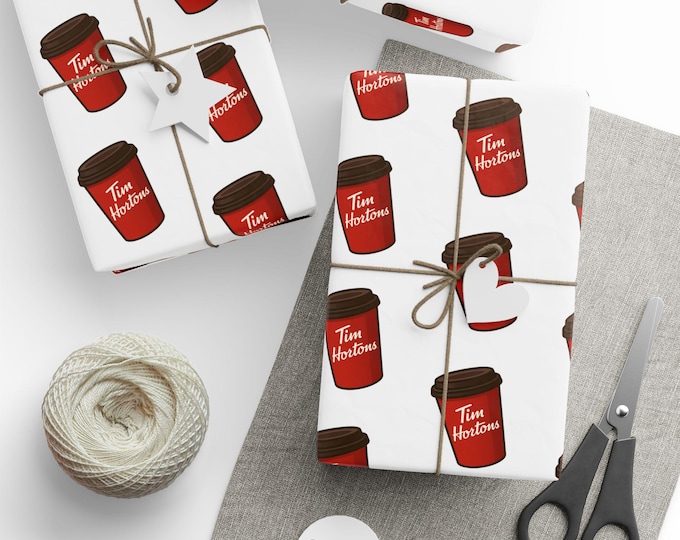 Tim Horton's Coffee Cup Wrapping Paper: Coffee Lover Gift Wrap