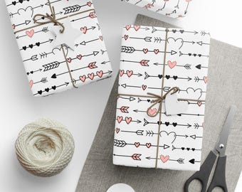 Valentines Day Gift Wrap, Valentine Gift Wrap, Love You Wrapping Paper, Cute Valentine Wrap, Sweetheart Gift Wrap, Love Gift Wrap