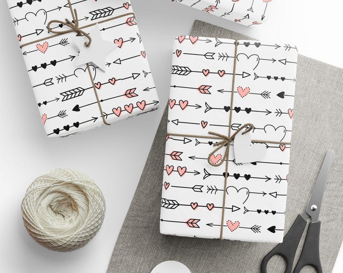 Valentines Day Gift Wrap, Valentine Gift Wrap, Love You Wrapping Paper, Cute Valentine Wrap, Sweetheart Gift Wrap, Love Gift Wrap