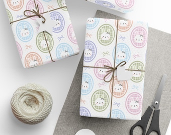 Pastel Easter Bunny Wrapping Paper | Gentle Whimsical Gift Wrap