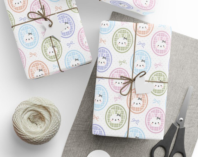 Pastel Easter Bunny Wrapping Paper | Gentle Whimsical Gift Wrap