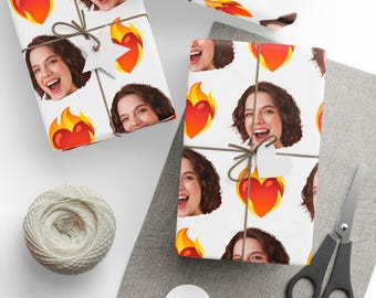 Custom Photo Wrapping Paper, Valentines Day Gift Wrap, Hot Girlfriend Gift Wrap, Hot Wife Wrapping Paper, Personalized Gift Wrap