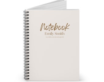 Spiral Notebook Ruled Line, Spiral Journal, Stationery, School Supplies, Personalized Notebook