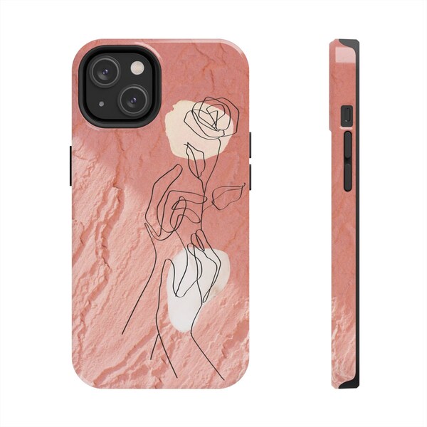 Rosa de hormigón rosa - Funda para iPhone 14, 13, 12, 11, Xr, X, Xs, 8, 7