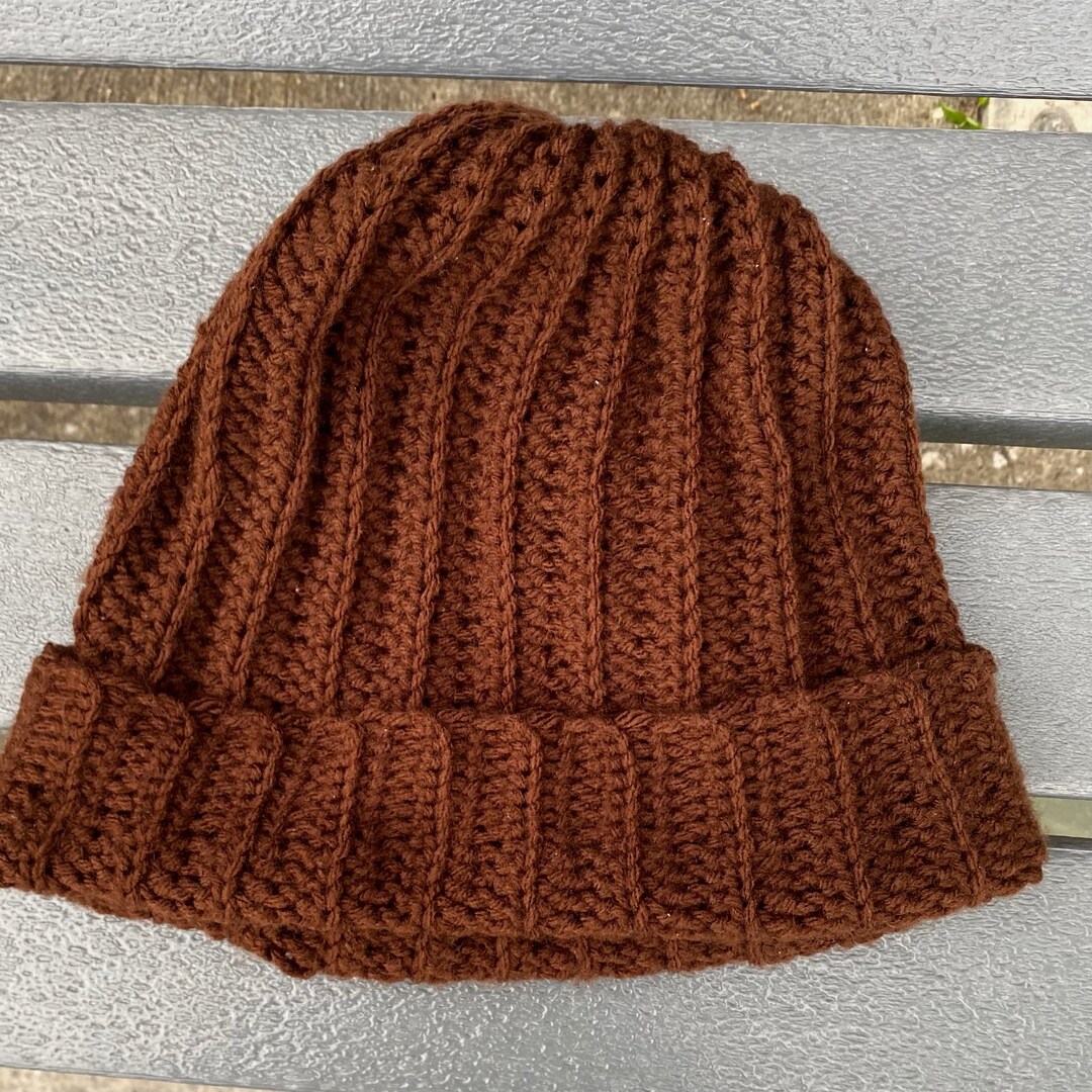 Crochet Ribbed Beanie Crochet Beanie Crochet Ribbed Beanie Etsy