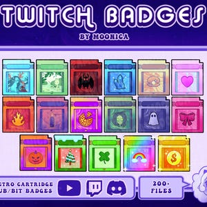 Retro Game aesthetic badges for Twitch/Discord/Youtube | Sub badges and emotes | Stream | Discord Roles