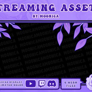 Leaves Animated Stream Decoration | Ambiance | Streaming Assets for streamers | Vtuber Decoration Overlay | 4K Resolution