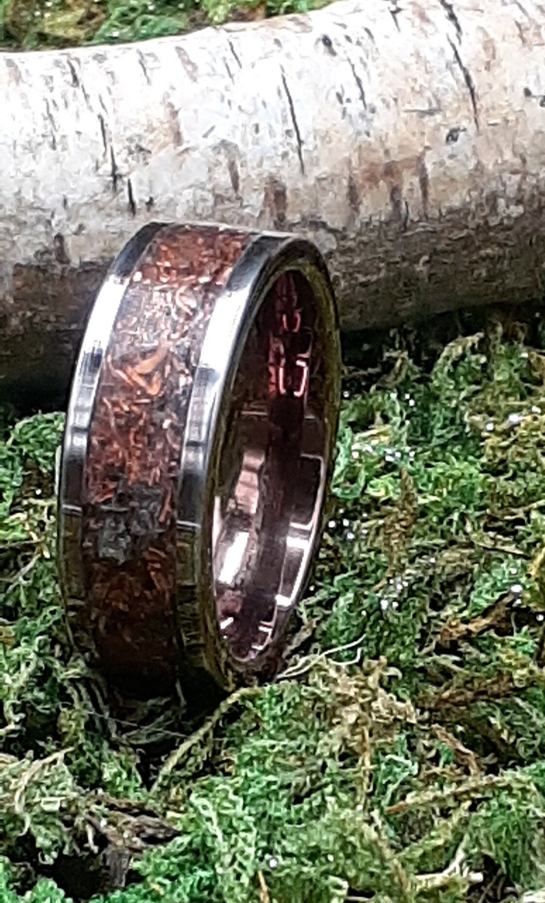 Meteorite and Copper Ring - Etsy