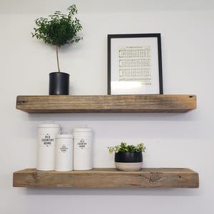 100% AUTHENTIC RECLAIMED WOOD Floating Shelf, Barn wood Shelf, Industrial, Rustic, Wall, Wooden, Mid Century Modern, Vintage, Farmhouse