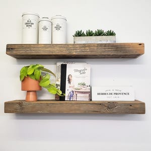 100% AUTHENTIC RECLAIMED WOOD Floating Shelf, Barn wood Shelf, Industrial, Rustic, Wall, Wooden, Mid Century Modern, Vintage, Farmhouse
