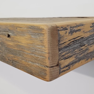 100% AUTHENTIC RECLAIMED WOOD Floating Shelf, Barn wood Shelf, Industrial, Rustic, Wall, Wooden, Mid Century Modern, Vintage, Farmhouse