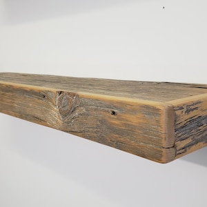 100% AUTHENTIC RECLAIMED WOOD Floating Shelf, Barn wood Shelf, Industrial, Rustic, Wall, Wooden, Mid Century Modern, Vintage, Farmhouse