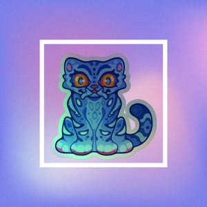 Adesivos holográficos Derpy Tiger - Kpop Demon Hunters - Vinil de alta qualidade