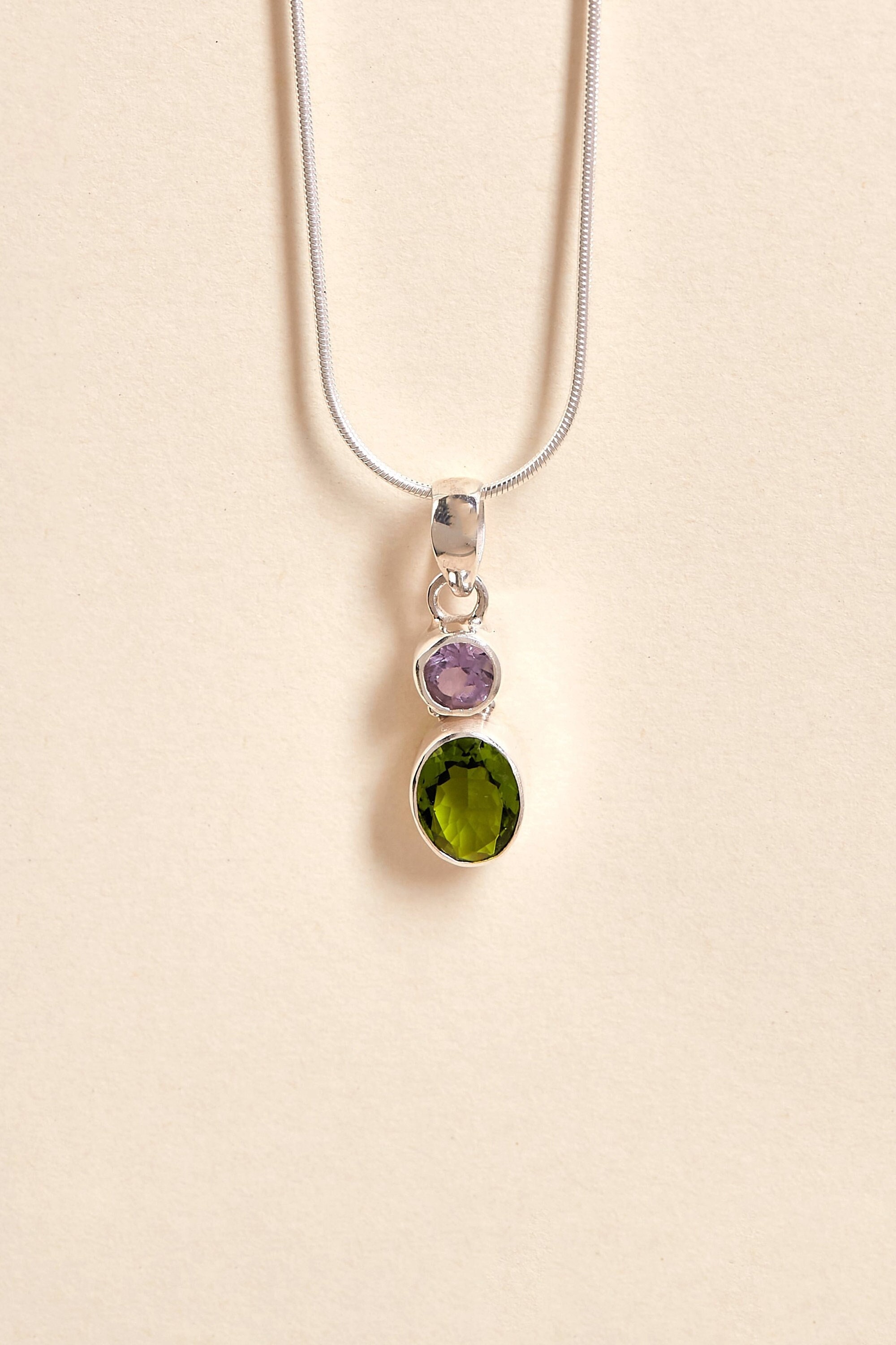 Long 25-inch Necklace with Citrine, Garnet, Peridot, Amethyst and Blue Topaz Long 25-inch Necklace with Citrine, Garnet, Peridot, Amethyst and Blue Topaz