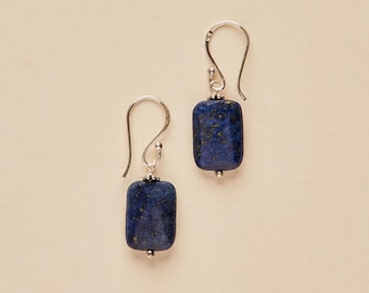 Lapis Lazuli Earrings - Handmade Gemstone Jewelry - Sterling Silver Jewellery