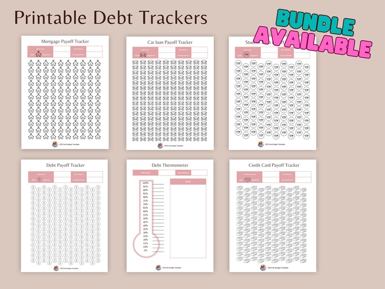 Credit Card Payoff Tracker Printable Debt Free Tracker - Etsy