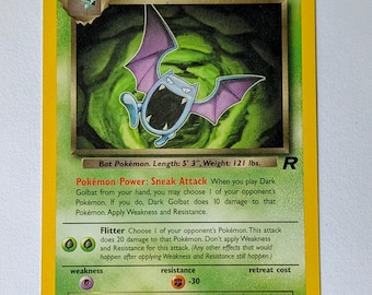 dark golbat pokemon card value LV.25 No.042 Old Back Nintendo 1997 NM Japane Choose 1 of your opponents Pokemon Golbat Cards | Dex -