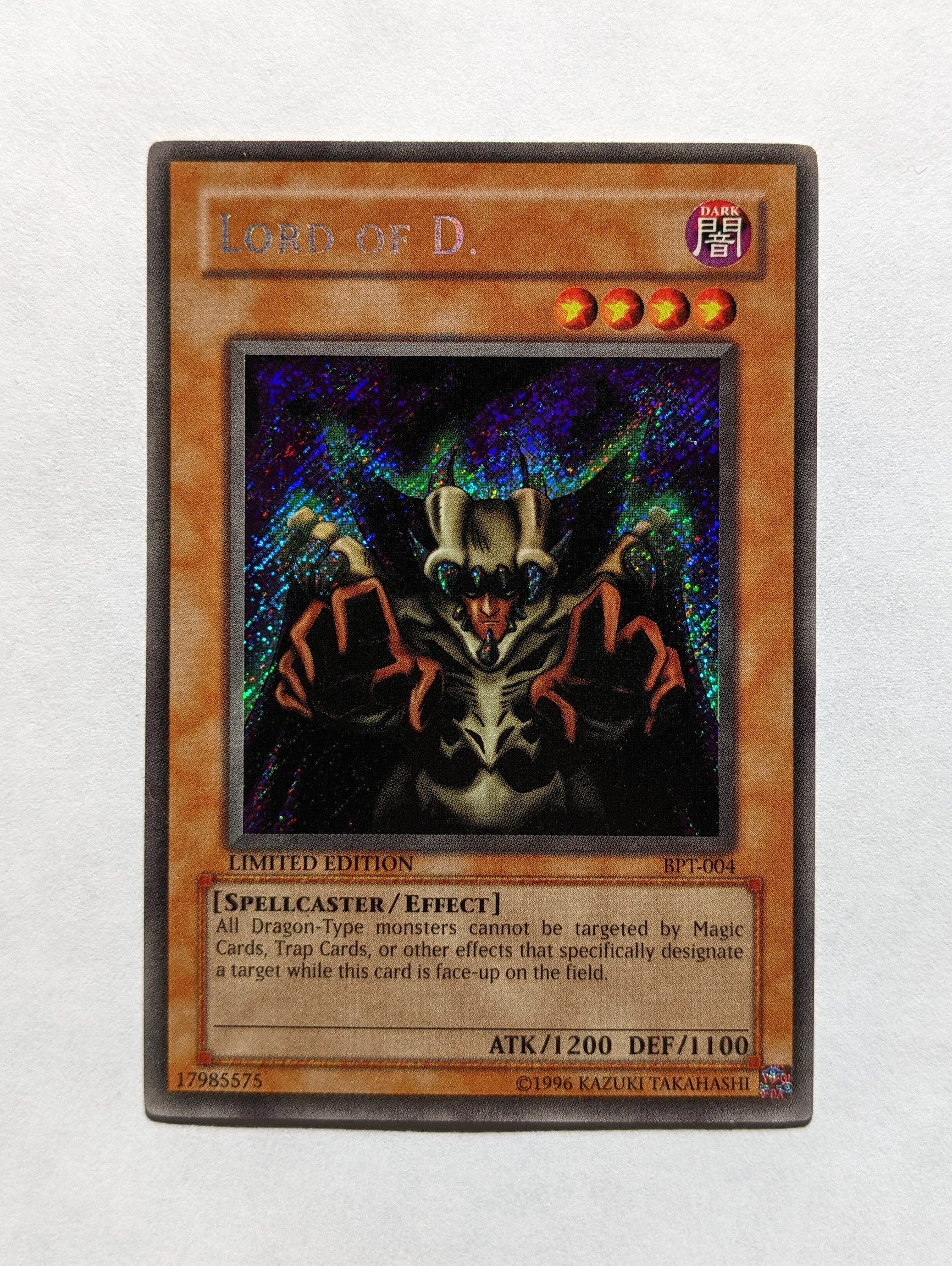 Limited Edition Lord of D. BPT-004 [secret Rare] - Near Mint W/ Collectors  Tin (empty) & Flute of Summoning Dragon SDK-042 - Light Play - Etsy