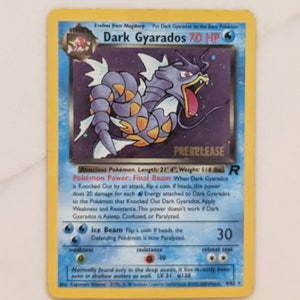 Team Rocket Set Dark Gyarados (Prerelease) 8/82 [rare] - heavy play/damaged