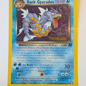 Team Rocket Set Dark Gyarados (Prerelease) 8/82 [rare] - moderate play