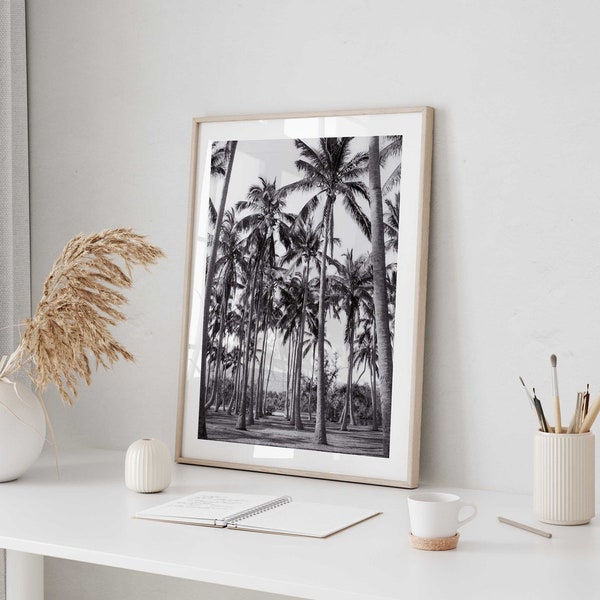 Reunion Island tropical poster, Anse des cascades, printable photography, A3 digital format, wall decoration