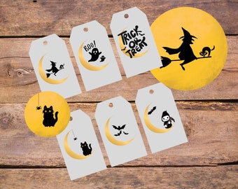 Halloween Gift Tags, 3 different sets included, Lolly Bags, Trick or Treat Tags, Halloween Swing Tags